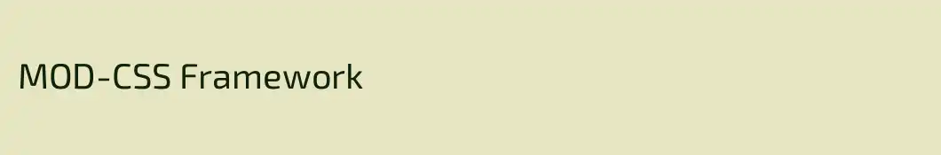 MOD-CSS Framework